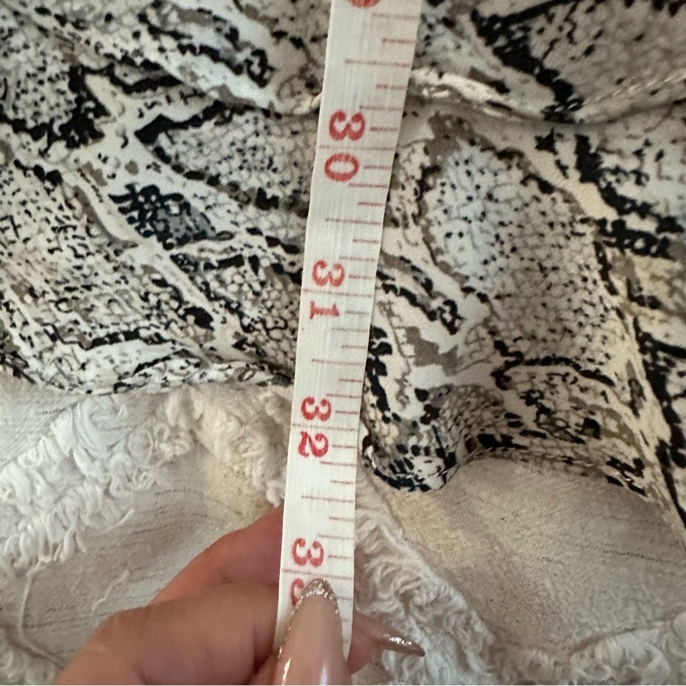 Revolve Bardot Ruffle Snakeskin Print Mini Dress‎ Coquette Feminine XS 4 - Picture 8 of 11